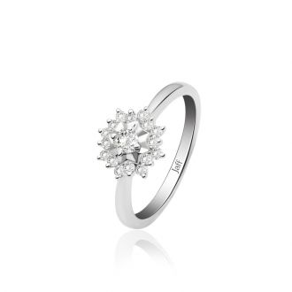 白色18K钻石戒指H&A 永恒印记（镶嵌） 镶嵌套装001